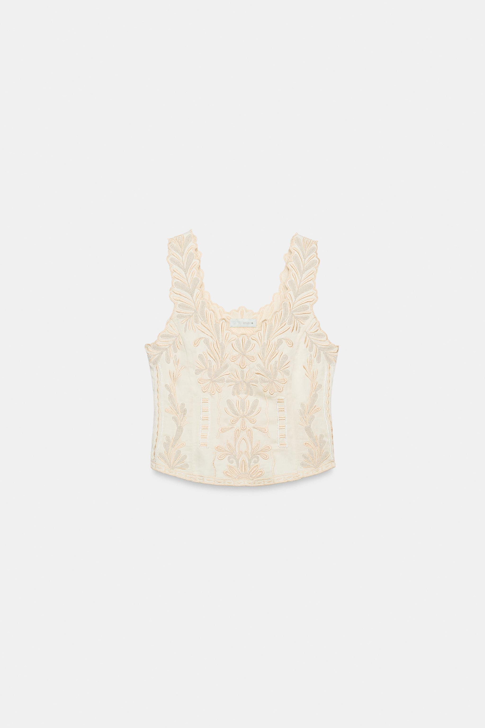 EMBROIDERED TOP ZW COLLECTION | Zara US