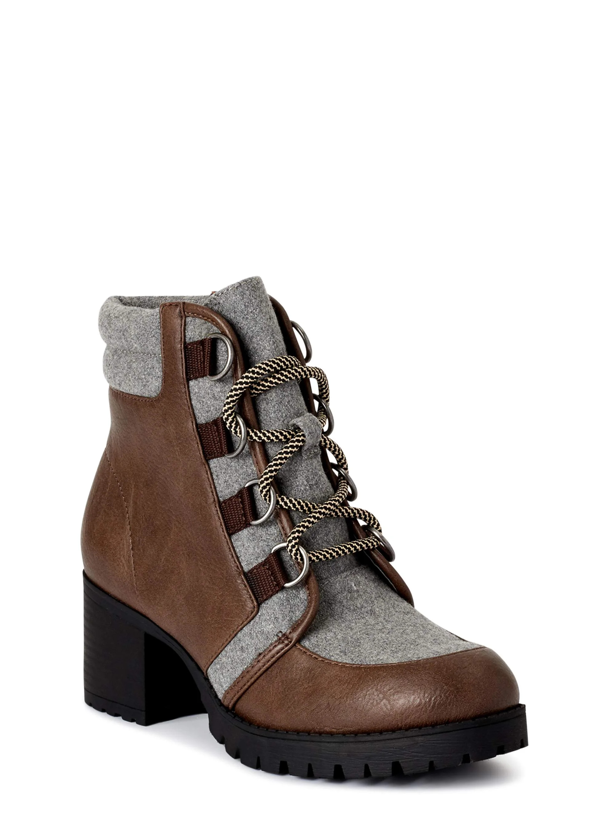 Scoop Women’s Sadie Heeled Hiker Boots | Walmart (US)