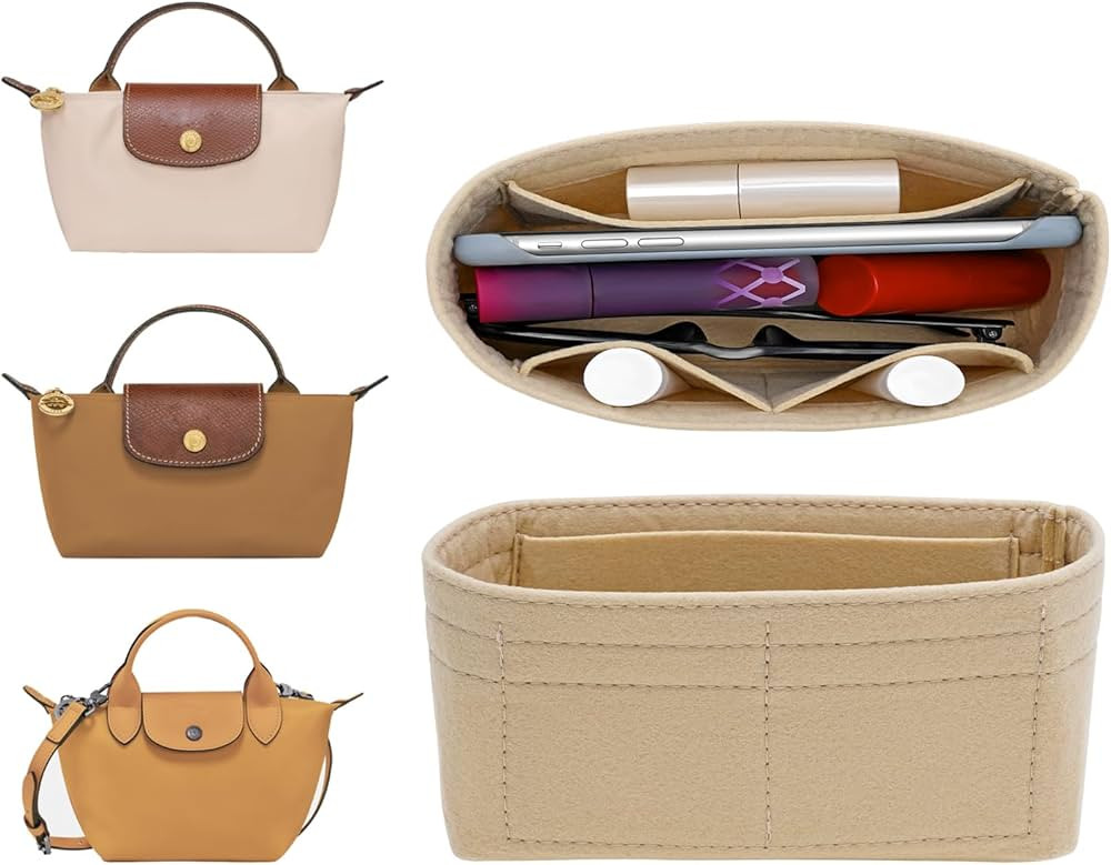Felt Mini Organizer Insert for Longchamp mini XS Bag,Purse Organizer Insert For Handbag | Amazon (US)