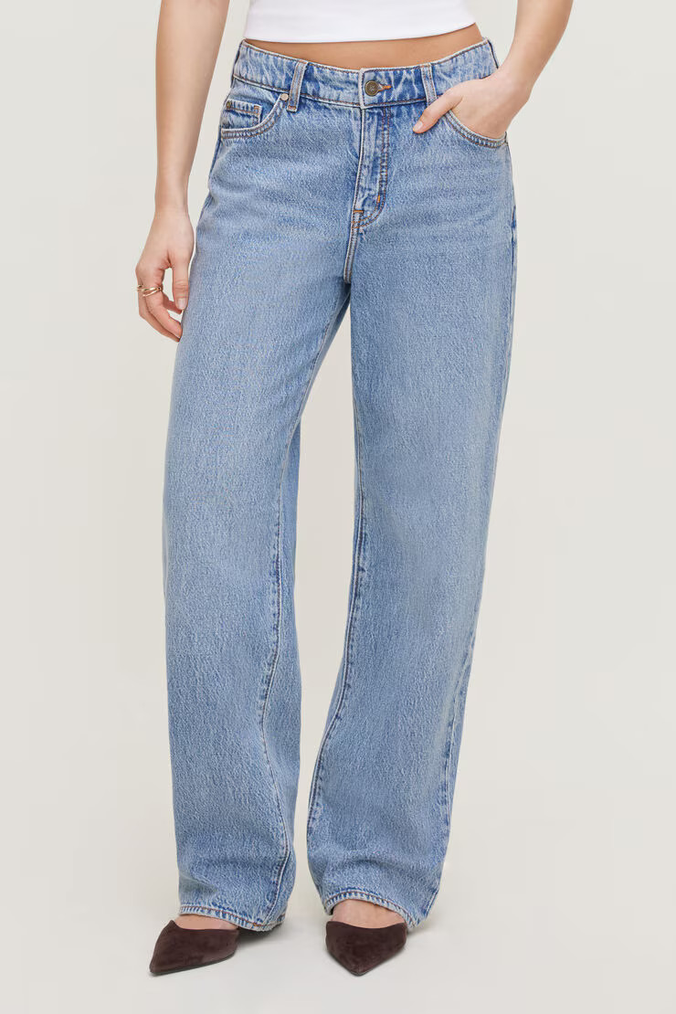 Mika Mid Rise Relaxed Straight Leg Jeans | Dynamite Clothing