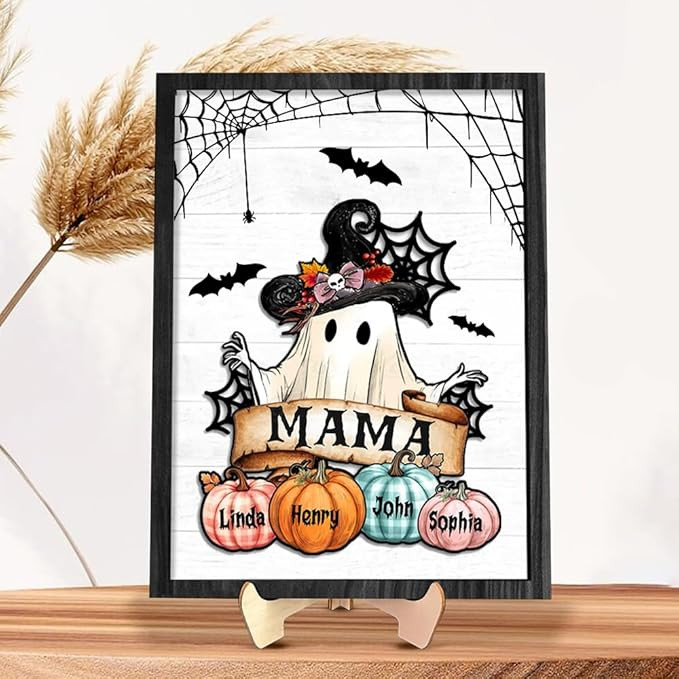 Halloween Fall Season Latte Legend Wife Mom Wooden Plaque, Halloween Wooden Sign, Spooky Season W... | Amazon (US)