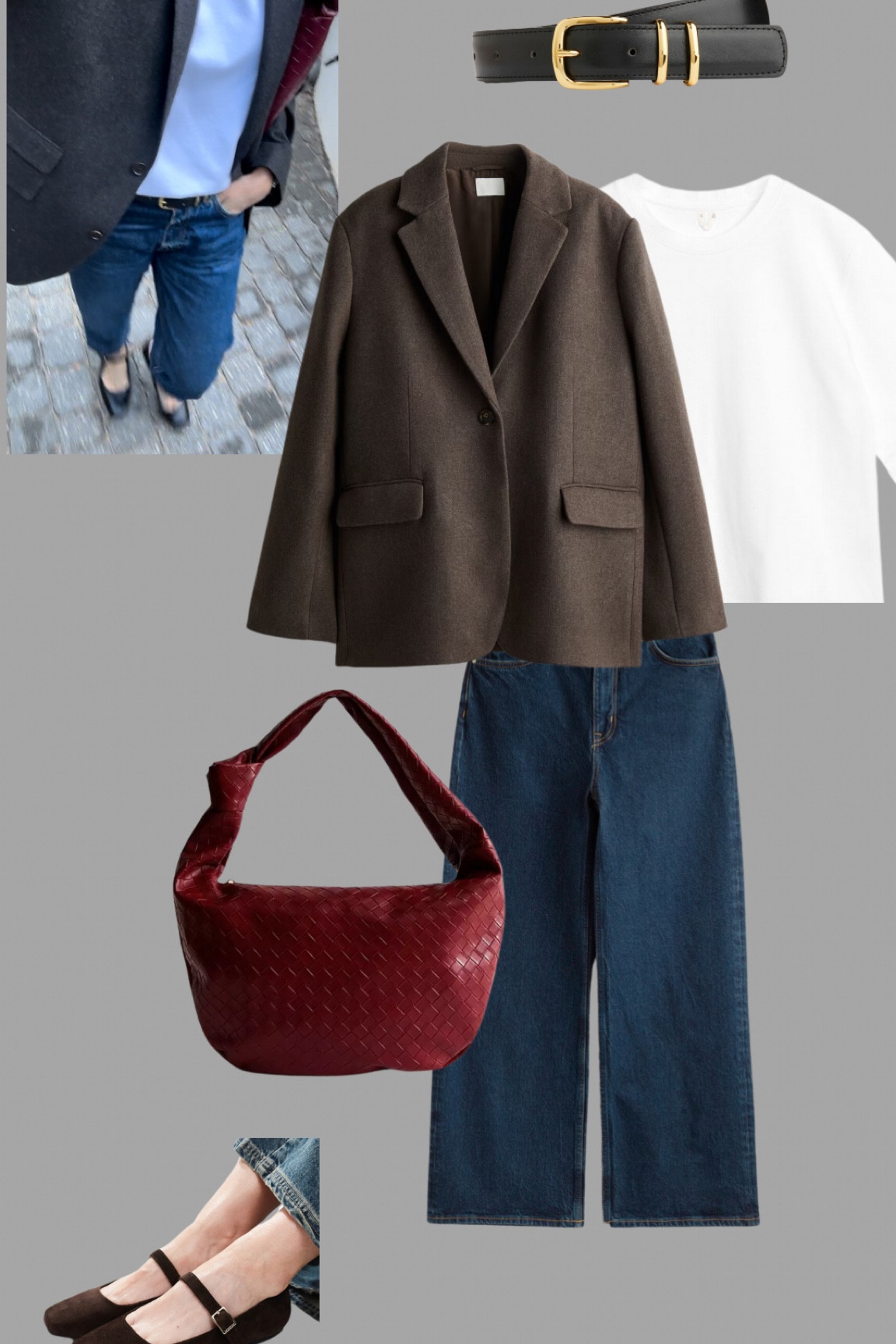 Brown and burgundy with dark denim and Mary Jane shoes x

#LTKover50style #LTKeurope #LTKautumn