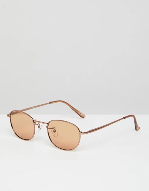 ASOS – Ovale Sonnenbrille mit hellbraunen Gläsern im Stil der 90er Jahre | ASOS AT
