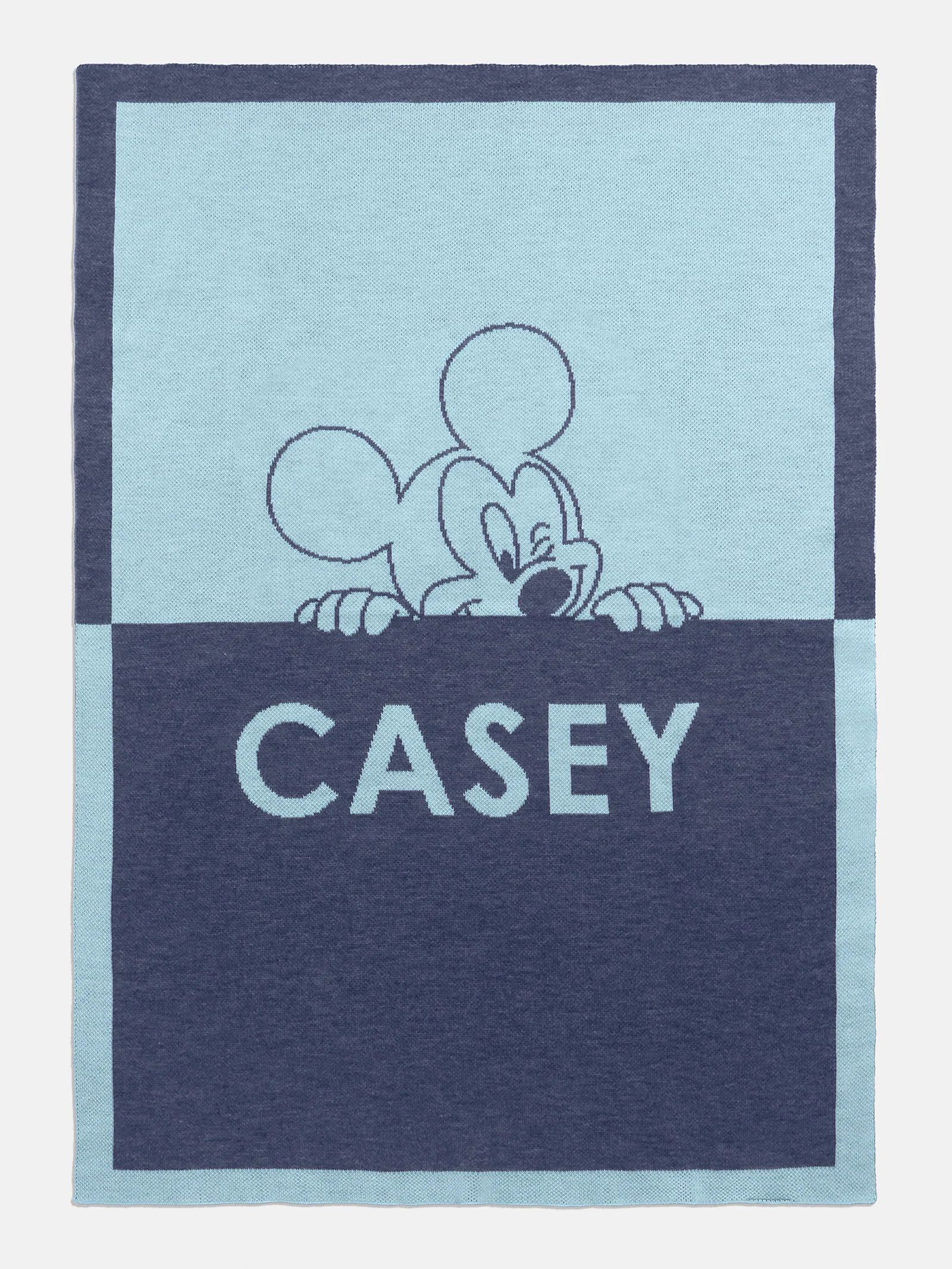 Mickey Mouse Custom Blanket - Light/Dark Blue | BaubleBar (US)