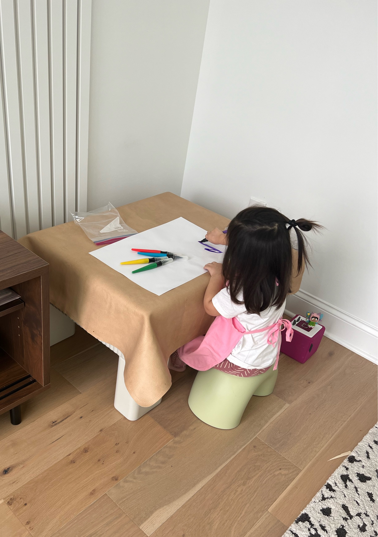 Painting station hack with our water table! 