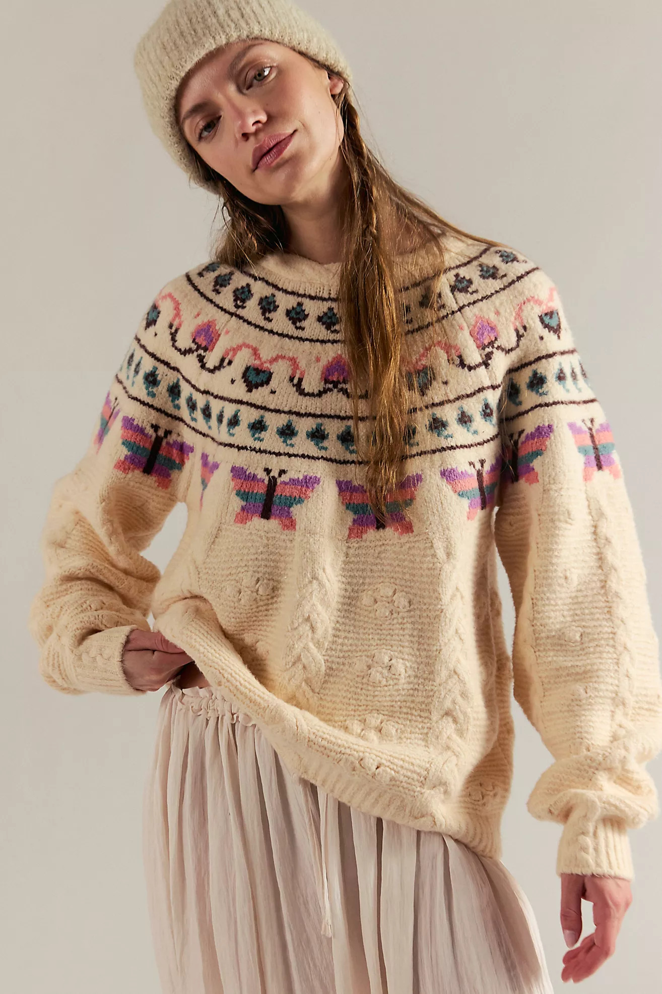Blooming Bobbles Knit Sweater | Free People (Global - UK&FR Excluded)