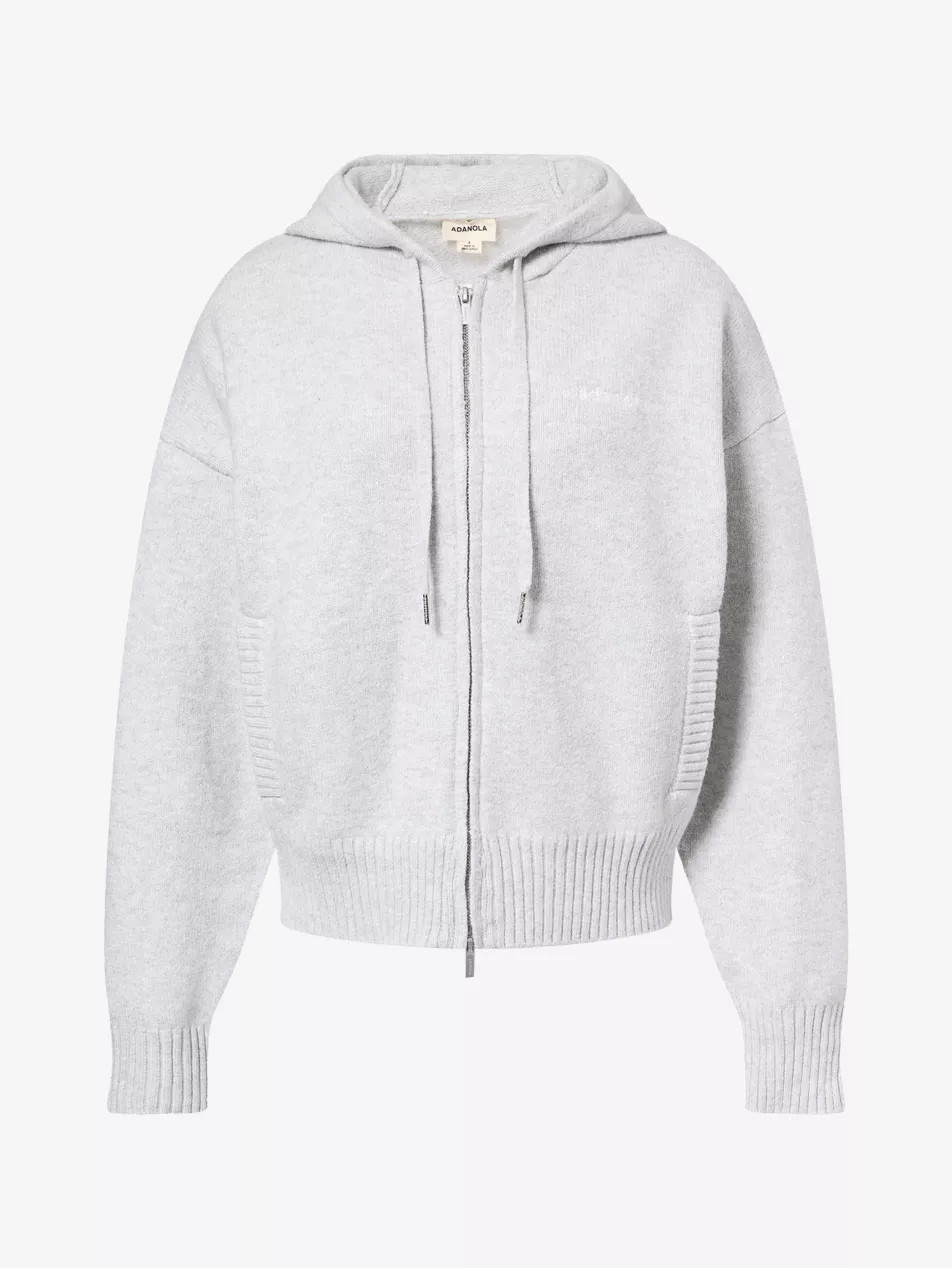 Logo-Embroidered Zip-Up Cotton-Knit Hoody | Selfridges