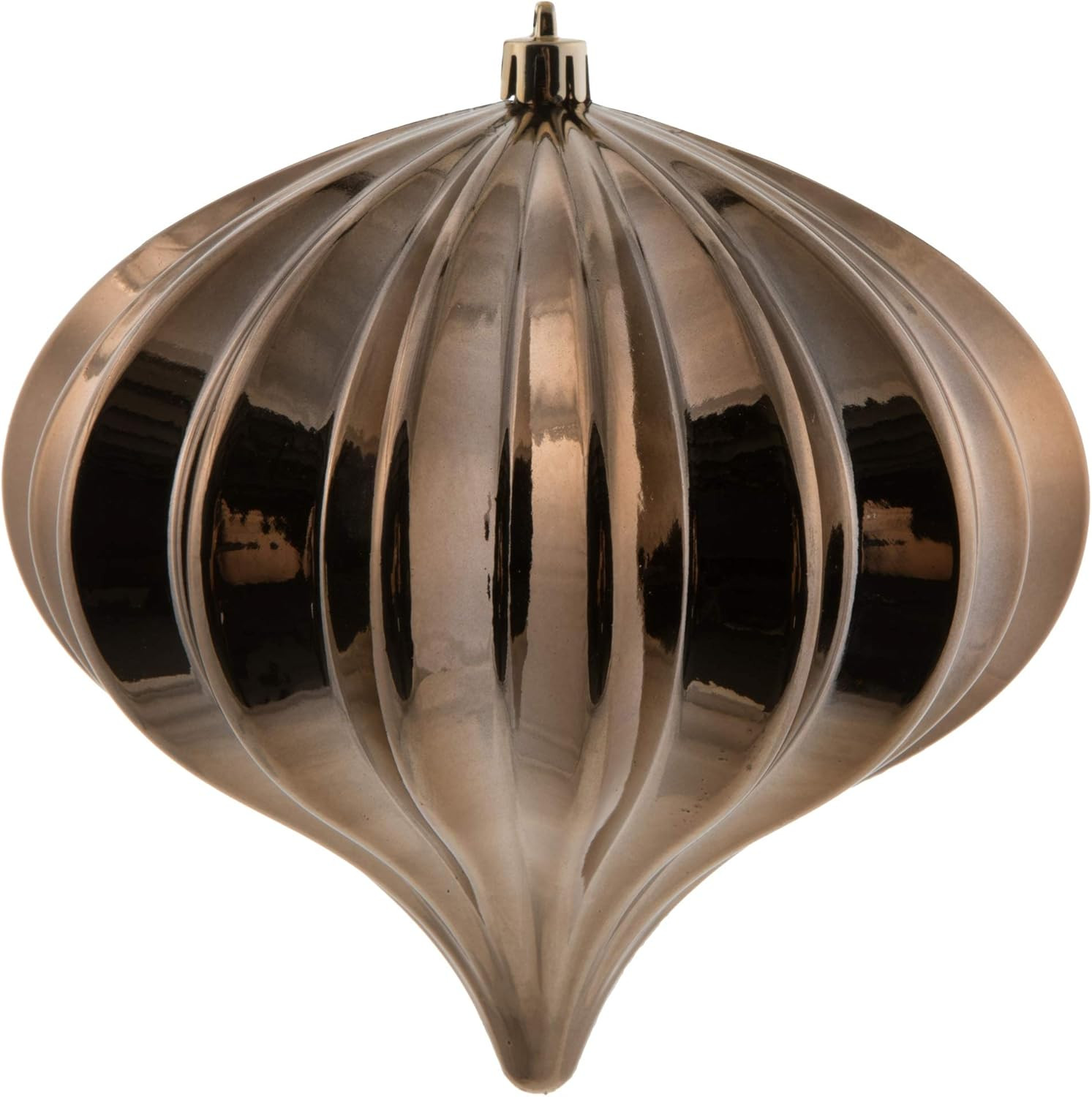 Vickerman 5.7" Mocha Shiny Onion Christmas Ornament, UV Treated, Set of 3 | Amazon (US)