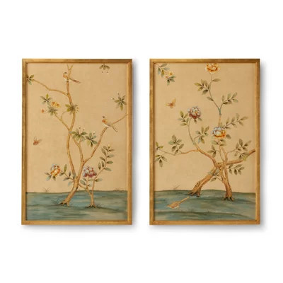 Chinese Panels - 2 Piece Picture Frame Painting Set | Wayfair North America