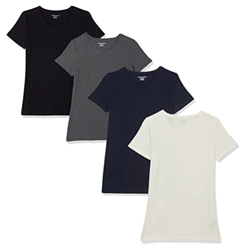 Amazon Essentials Women's Regular-Fit Short-Sleeve Crewneck T-Shirt, Multipacks | Amazon (US)