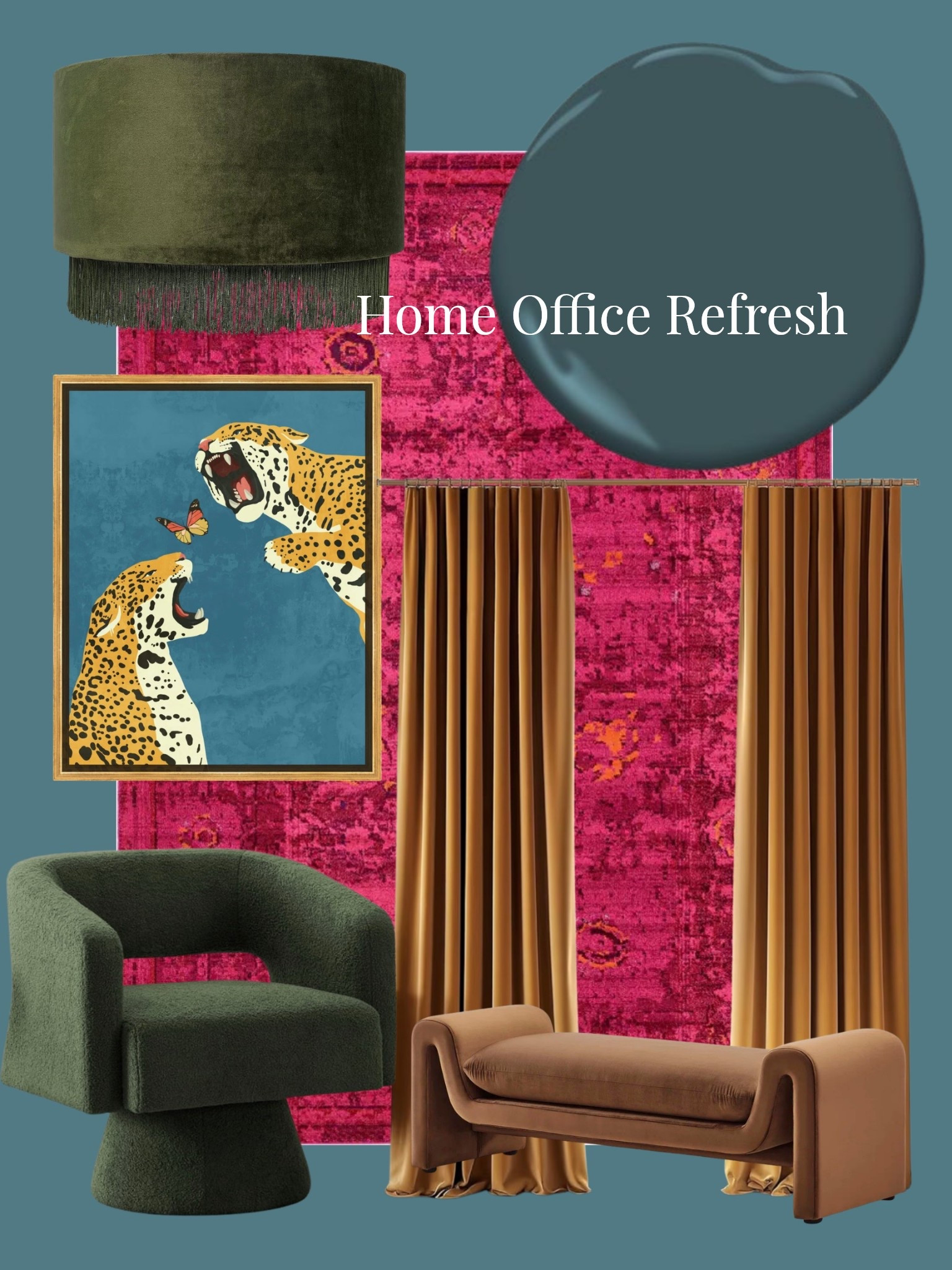 This office is going to be lux and warm and the perfect cozy space to inspire creativity for all my projects! 