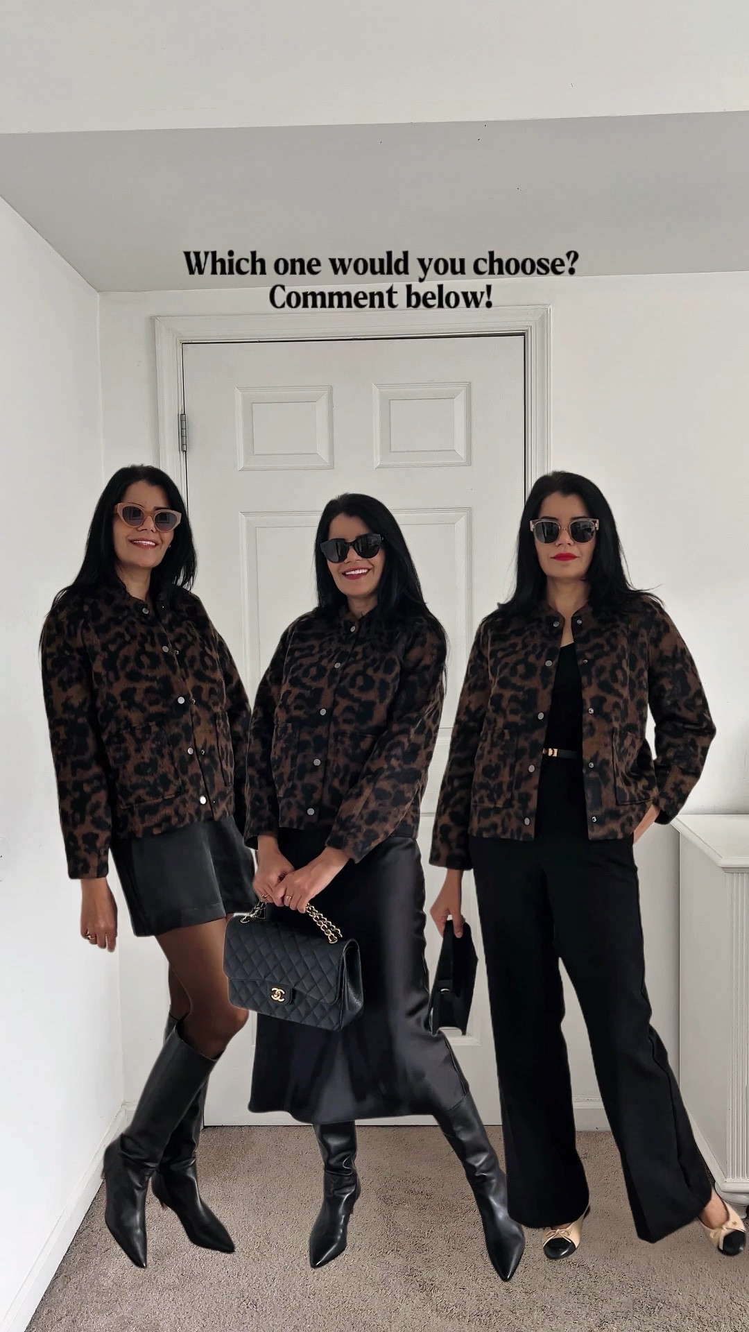 Leopard print without looking like the mob wife? Pick the chocolate brown color and instead of the long fur coat, opt for mohair finish and bomber jacket style! #LeopardPrint #outerwearstyle