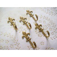 Vintage Italy Lily Hook High Quality, Polished Brass Wall Hooks, Coat Hangers, Italian Designer.ital | Etsy (US)
