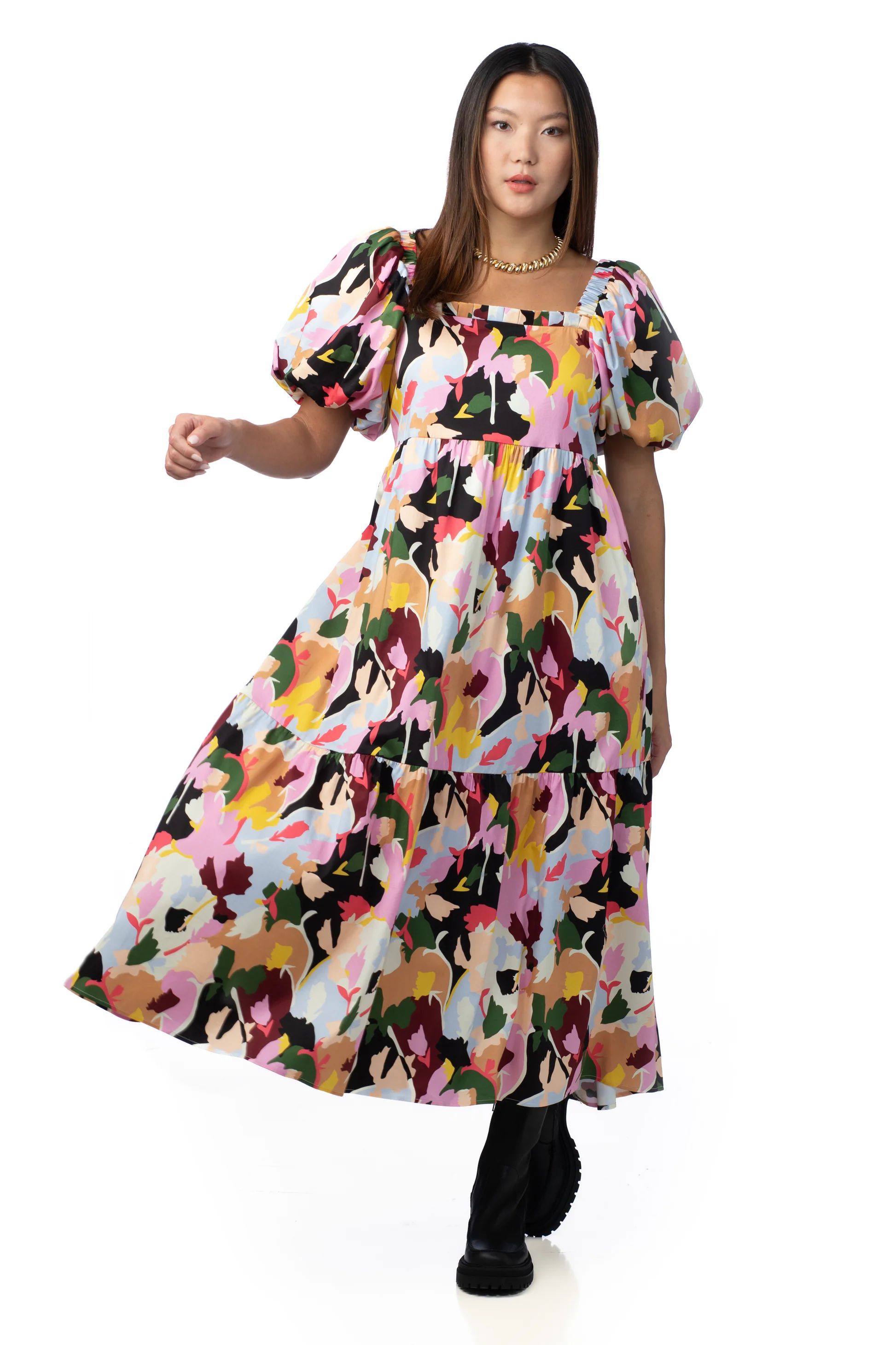 Goldie Dress in Flowerpress by CROSBY by Mollie Burch | CROSBY by Mollie Burch
