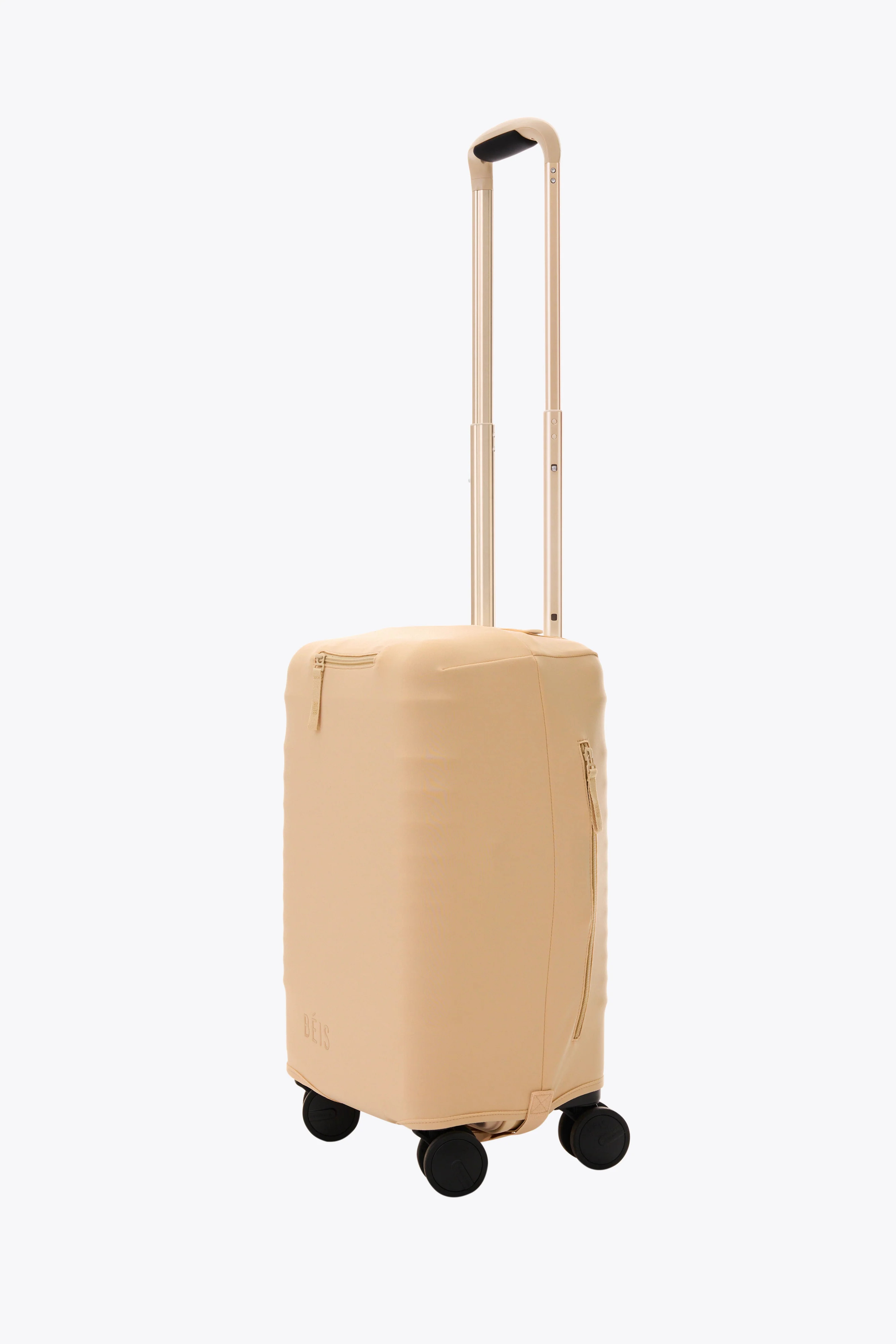 BÉIS 'The Small Carry-On Luggage Cover' in Beige - Beige Small Carry-On Luggage Cover Protector | BÉIS Travel