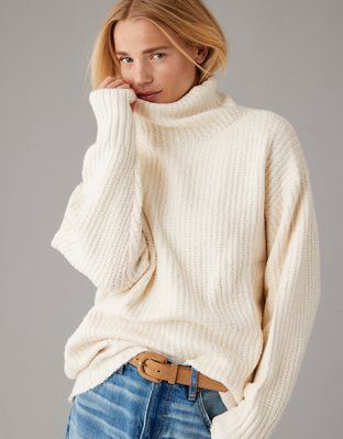 AE Whoa So Soft Mock Neck Sweater | American Eagle Outfitters (US & CA)