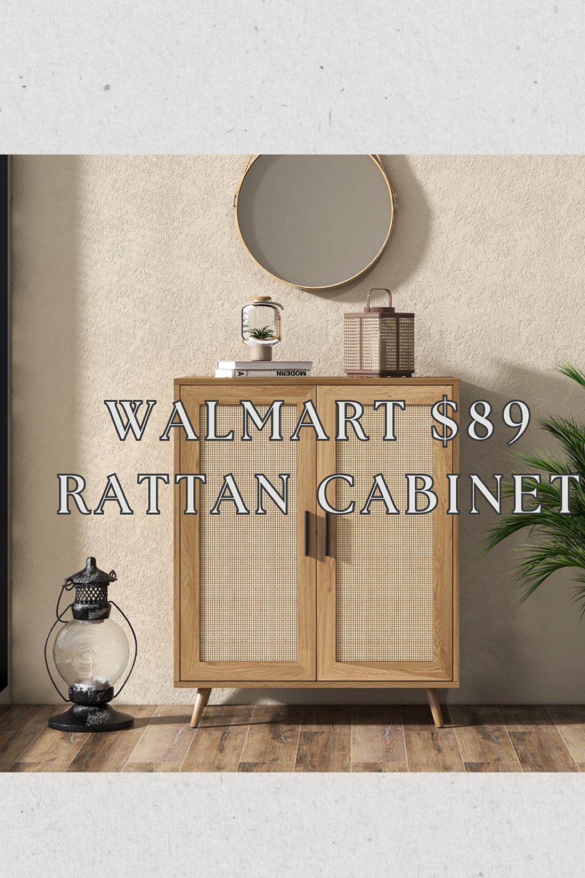 Hello entryway or bathroom storage! $89?!? You’re JOKING!! 🫨🫨 #walmart #deal #walmartsale #rattan #cabinet 

#LTKfindsunder100 #LTKsalealert #LTKhome