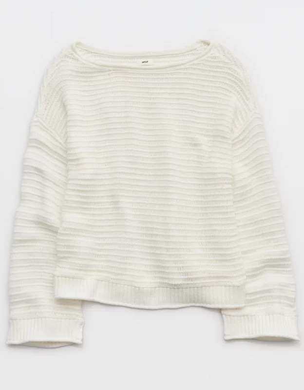 Aerie Sunkissed Textured Off-The-Shoulder Sweater | Aerie