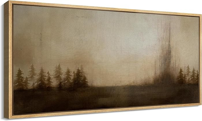 SIGNFORD Extra Large Framed Canvas Print Wall Art Ethereal Trees Soft Nature Scene Illustrations ... | Amazon (US)