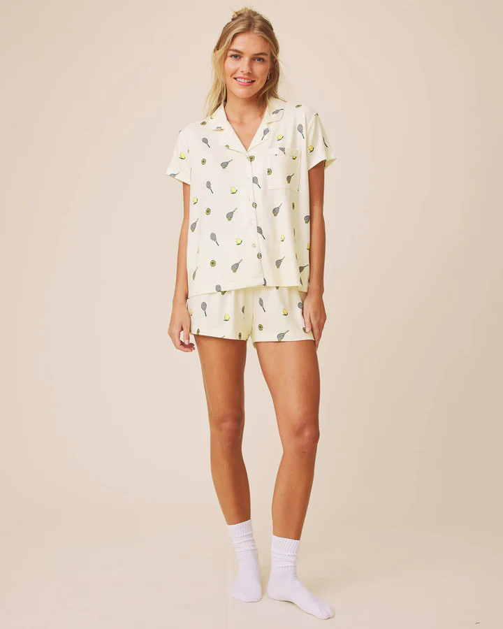 Lemon Tennis Flora Pillowsoft Short Set | Splendid