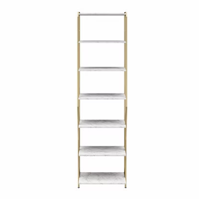 Gwyneth Closet - Shelves, White Faux Marble and Golden Bronze | Target