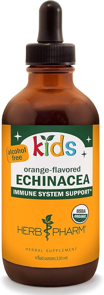 Herb Pharm Kids Certified-Organic Alcohol-Free Echinacea Glycerite Liquid Extract, 4 oz | Amazon (US)