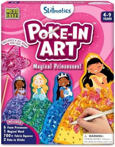 Skillmatics Poke-in Art - Magical Princesses, Mess-Free Fun for Kids, DIY Wood Craft Kits, Creati... | Amazon (US)