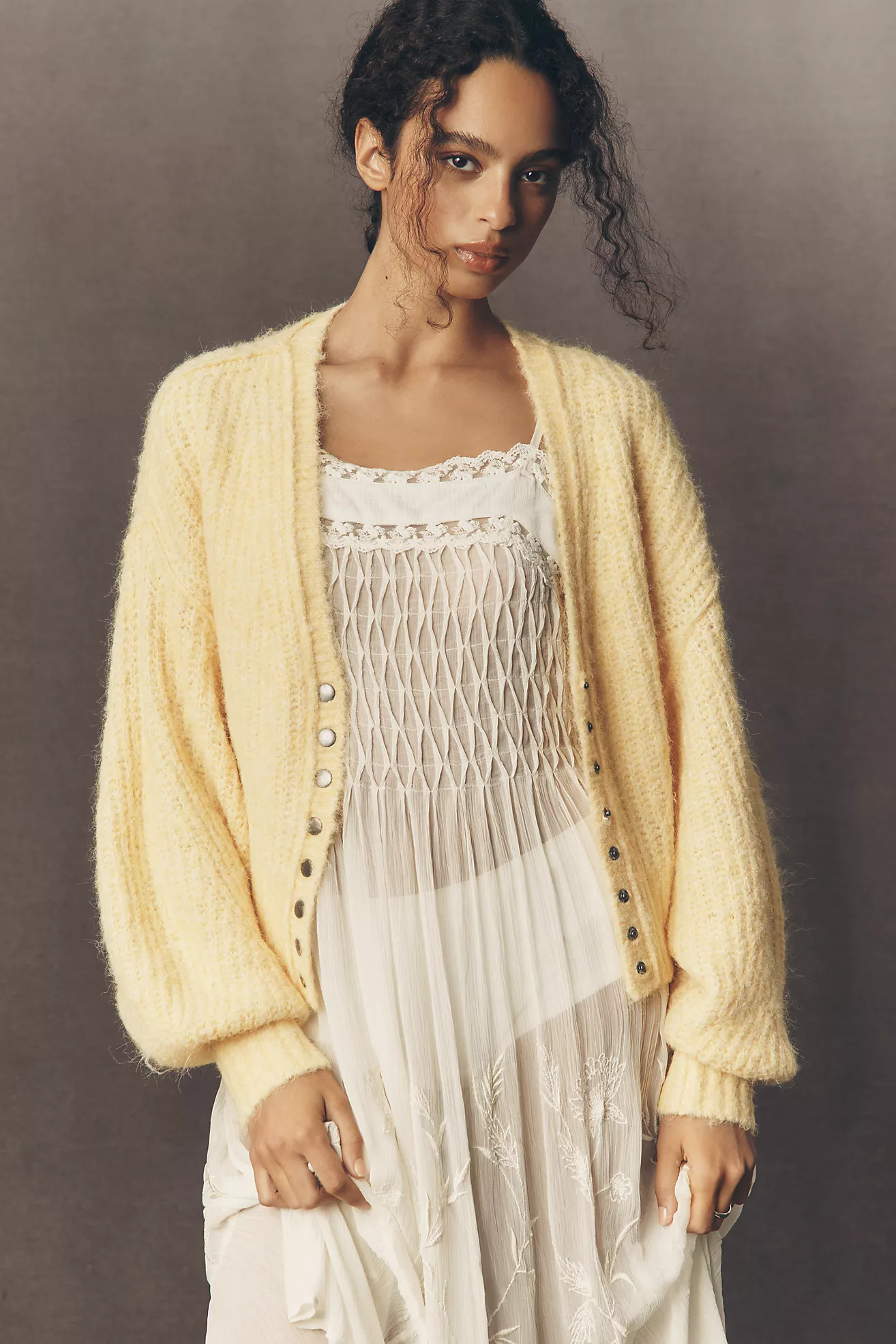 Pilcro Cozy Rib V-Neck Cardigan Sweater | Anthropologie (US)