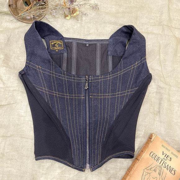Vivienne Westwood Blue Denim Corset, size 44 IT / US 4-6, era early 2000s | Poshmark