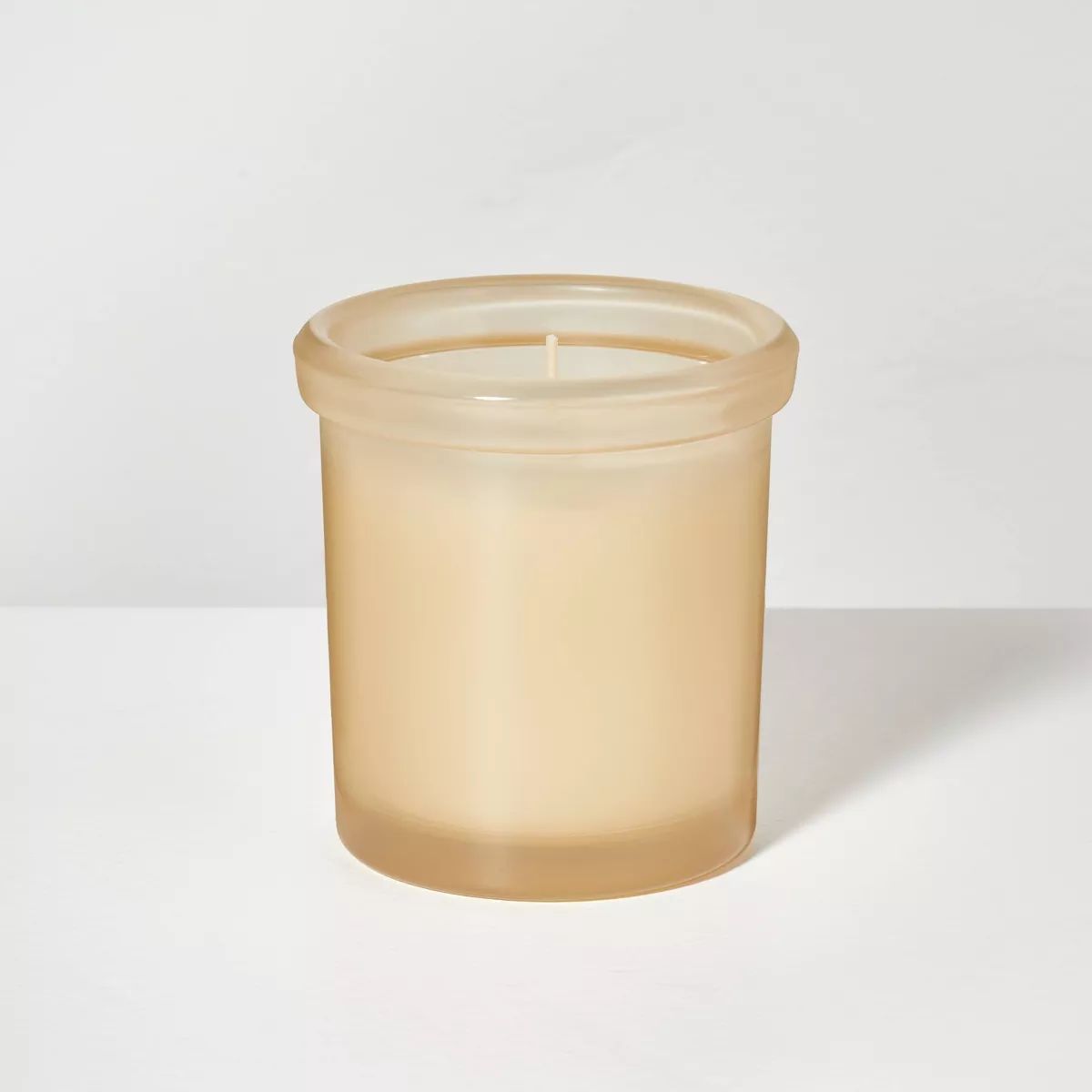 Colored Glass Bergamot Jar Candle 6oz Khaki - Hearth & Hand™ with Magnolia | Target