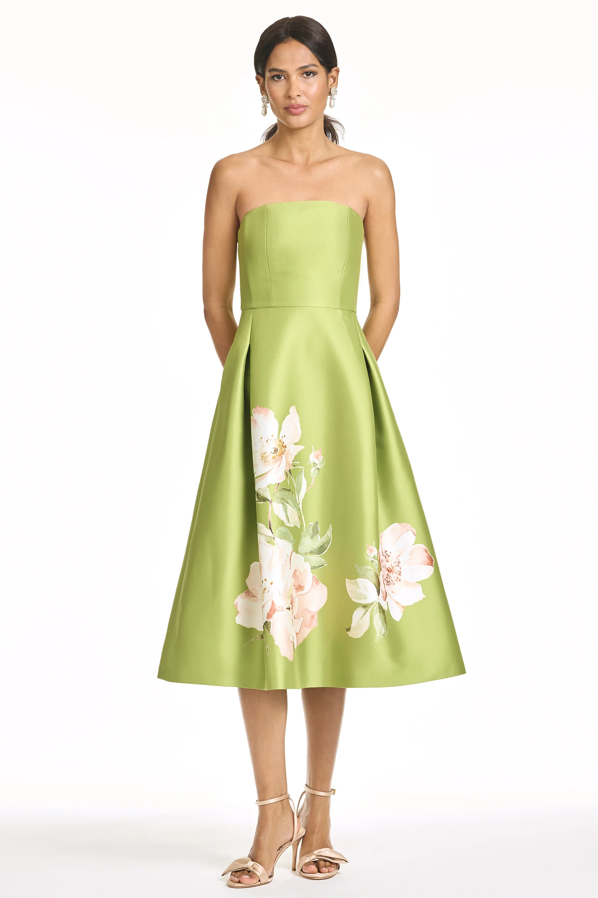 SHAY DRESS - PERIDOT CORSAGE | Sachin and Babi
