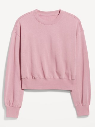 Drop-Shoulder Cropped Sweatshirt | Old Navy (US)