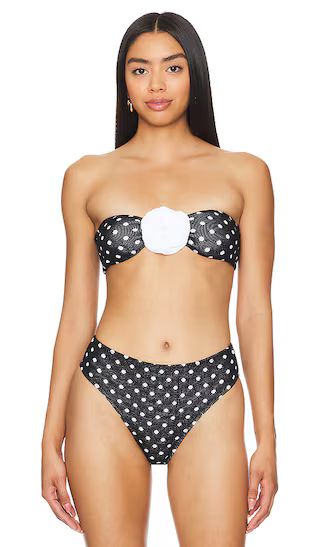 Maria Bikini Top in Big Black & White Dots | Revolve Clothing (Global)