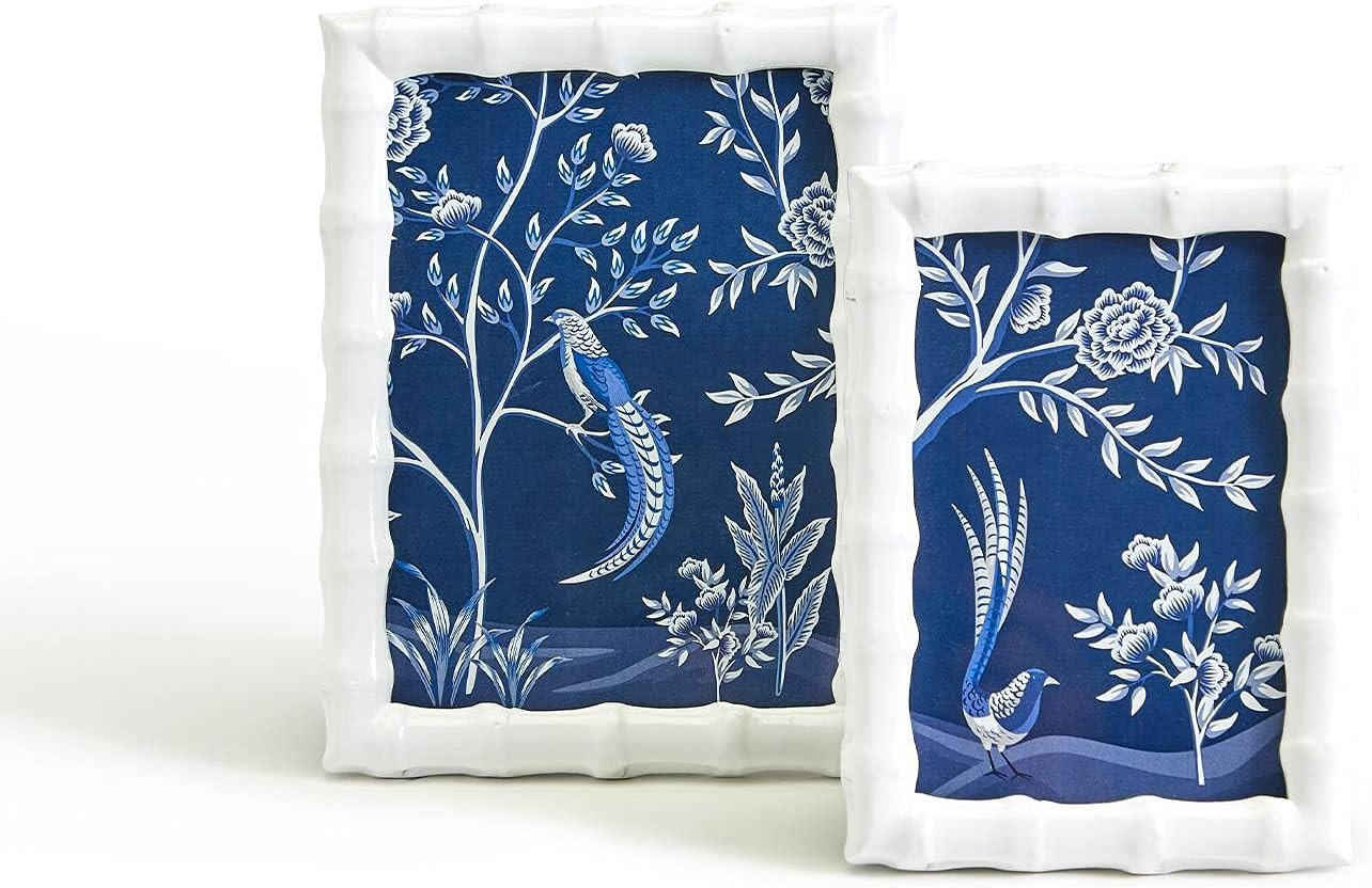 Two's Company Aviary Set of 2 High Gloss Faux Bamboo Photo Frames | Amazon (US)