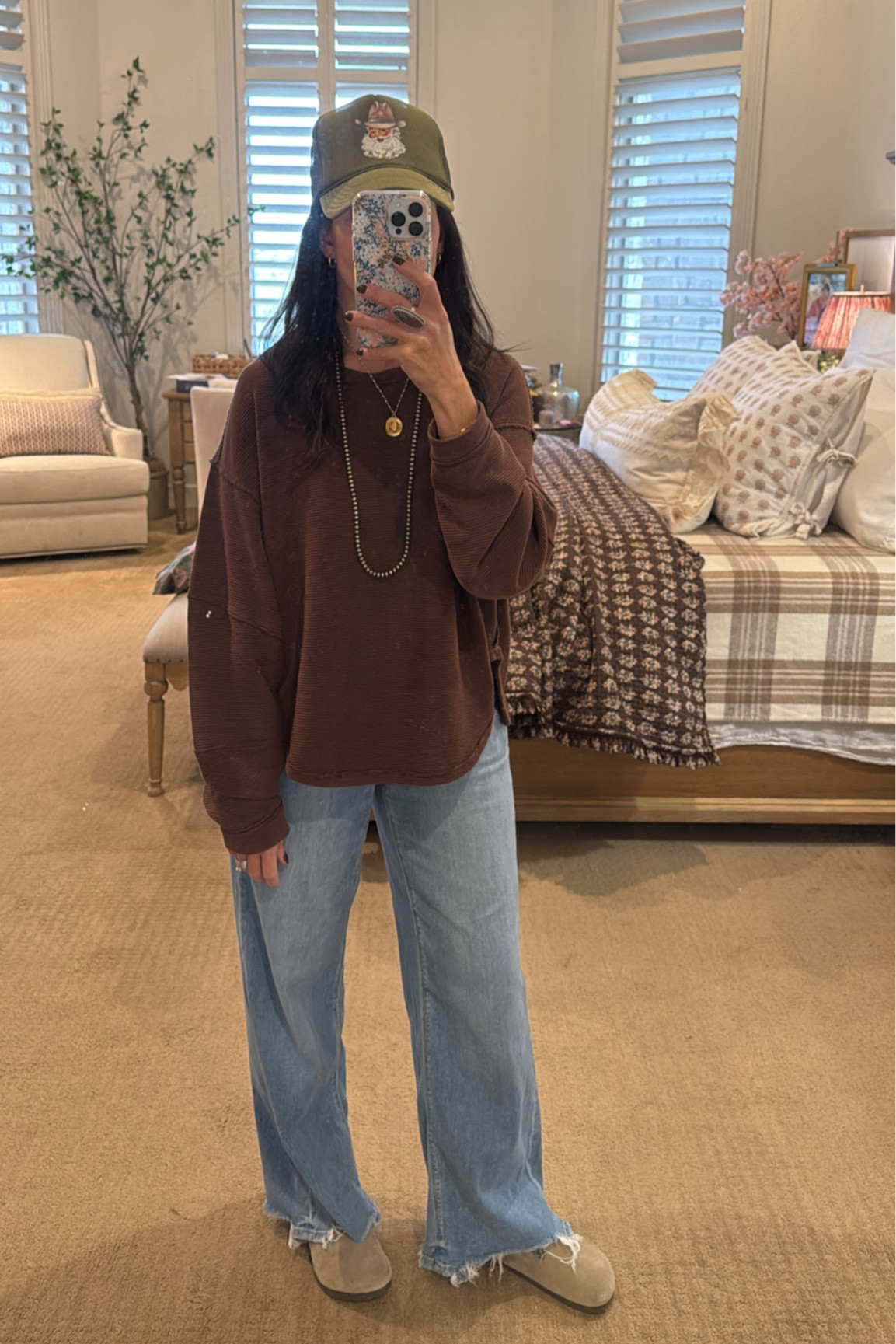 My newest FP obsession is this top! It’s perfect! Runs big, I’m in an XS. Jeans are super comfortable and lightweight, size down! I believe the hat is almost sold out but linking another Christmas option I have from them - the western gingerbread man! 

#LTKSaleAlert #LTKHoliday #LTKFindsUnder50