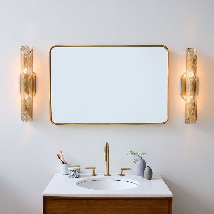 Curl Perforated 2-Light Sconce | West Elm (US)