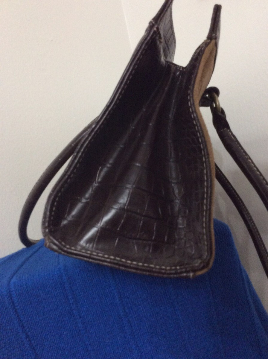 Sag Harbor Gator Faux Suede Medium Shopper Purse | eBay US