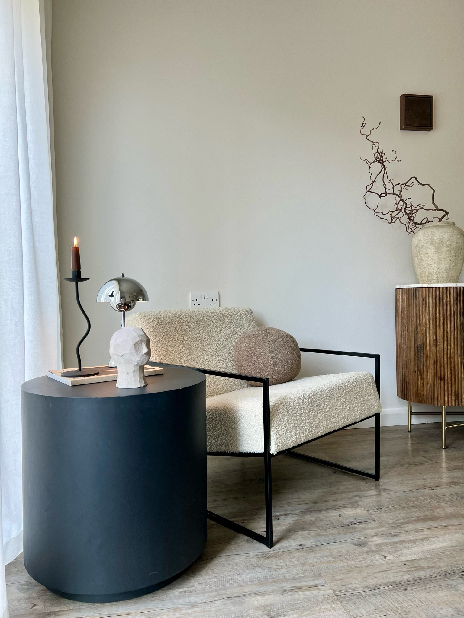 Modern Minimalist Interior Style 

The William Wood Angelo side table pairs perfectly with the byCrea Boucle Kent armchair - The perfect combination  

#LTKuk #LTKstyletip #LTKhome