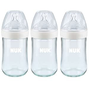 NUK Simply Natural Glass Bottles, 8 Oz, 3 Pack | Amazon (US)