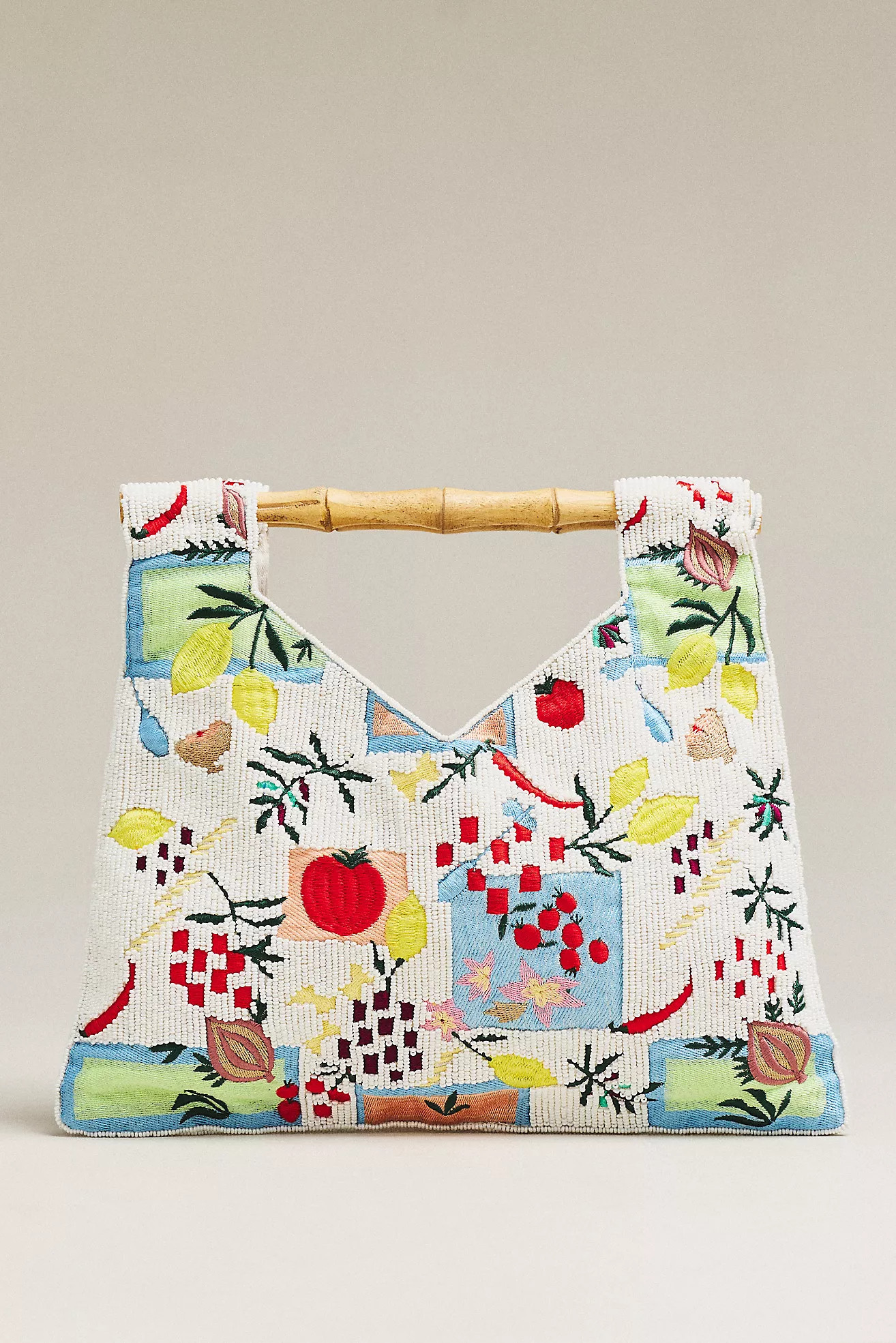 Maeve Beaded Bamboo Hand Bag | Anthropologie (US)