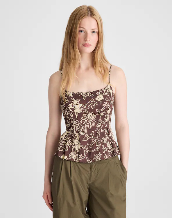 Darted Peplum Cami Top | Madewell