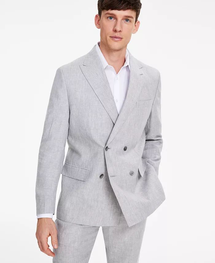 Tommy Hilfiger Men's Modern-Fit Double-Breasted Linen Suit Jacket - Macy's | Macy's