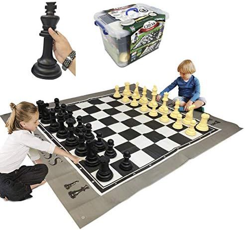 EasyGoProducts EGP-TOY-018 EasyGo Giant Mat Chess Indoor Outdoor Large Yard Lawn Family Game –... | Amazon (US)