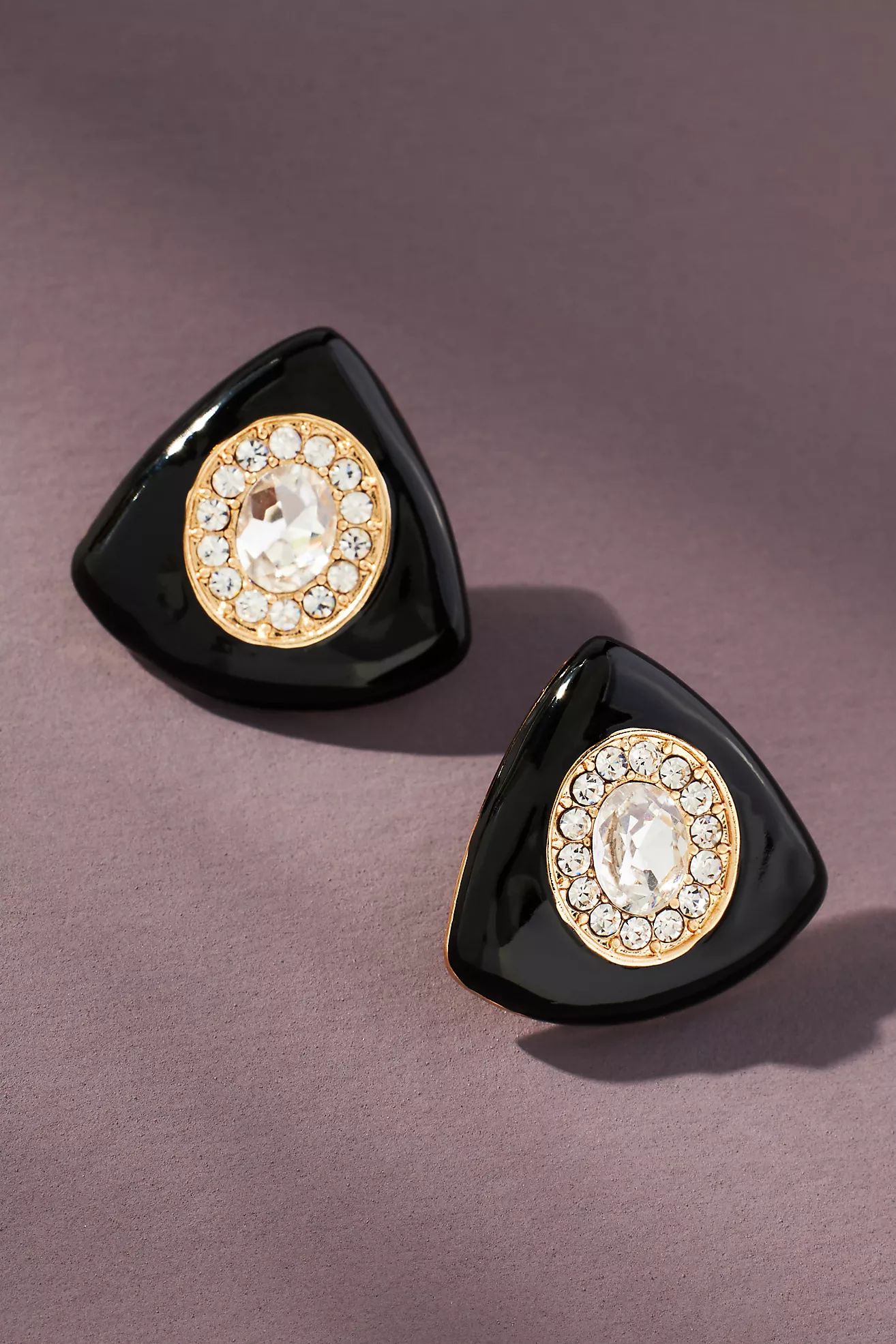 The Restored Vintage Collection: Enamel Triangle Post Earrings | Anthropologie (US)