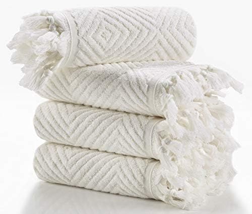 Arvec Turkish Bamboo Towel %70 Bamboo %30 Turkish Cotton, 500 GSM, Authentic Design 4 Piece Hand ... | Amazon (US)
