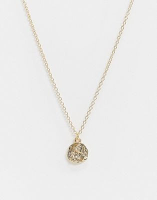 Saint Lola gold plated etched coin necklace | ASOS US