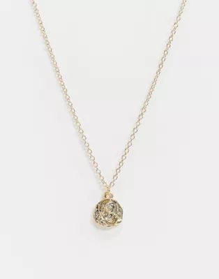 Saint Lola gold plated etched coin necklace | ASOS US