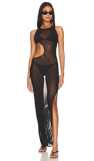 Alaia Midi Dress in Black | Revolve Clothing (Global)