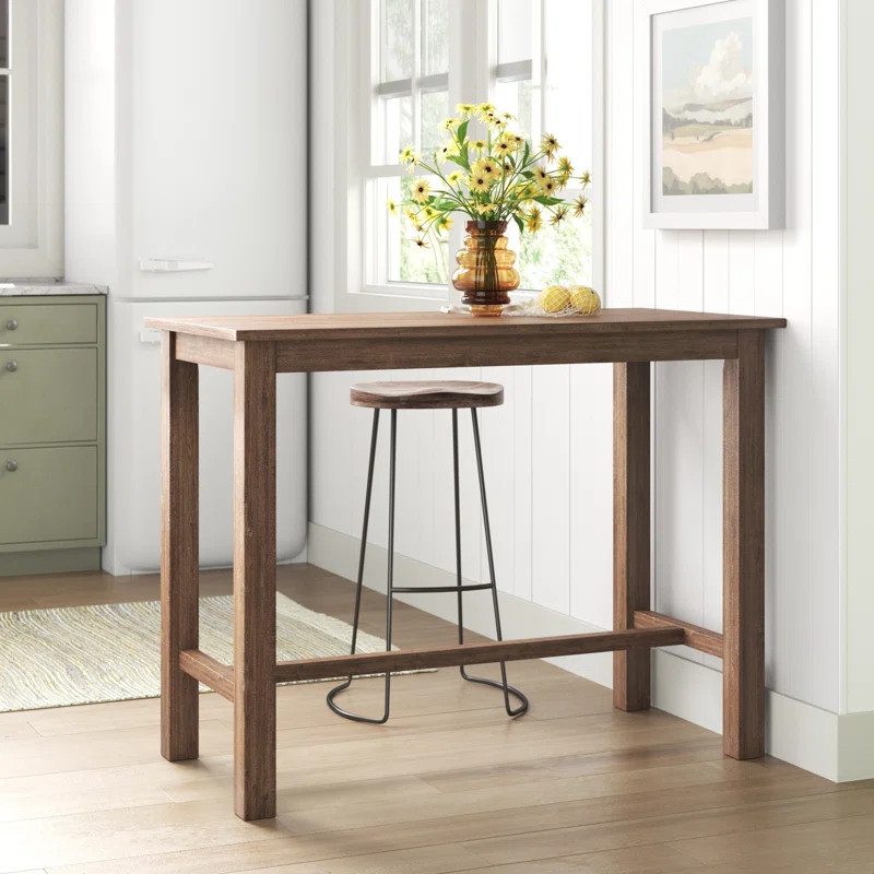 Sand & Stable™ Lorraine Counter Height Rubberwood Solid Wood Dining Table & Reviews | Wayfair | Wayfair North America