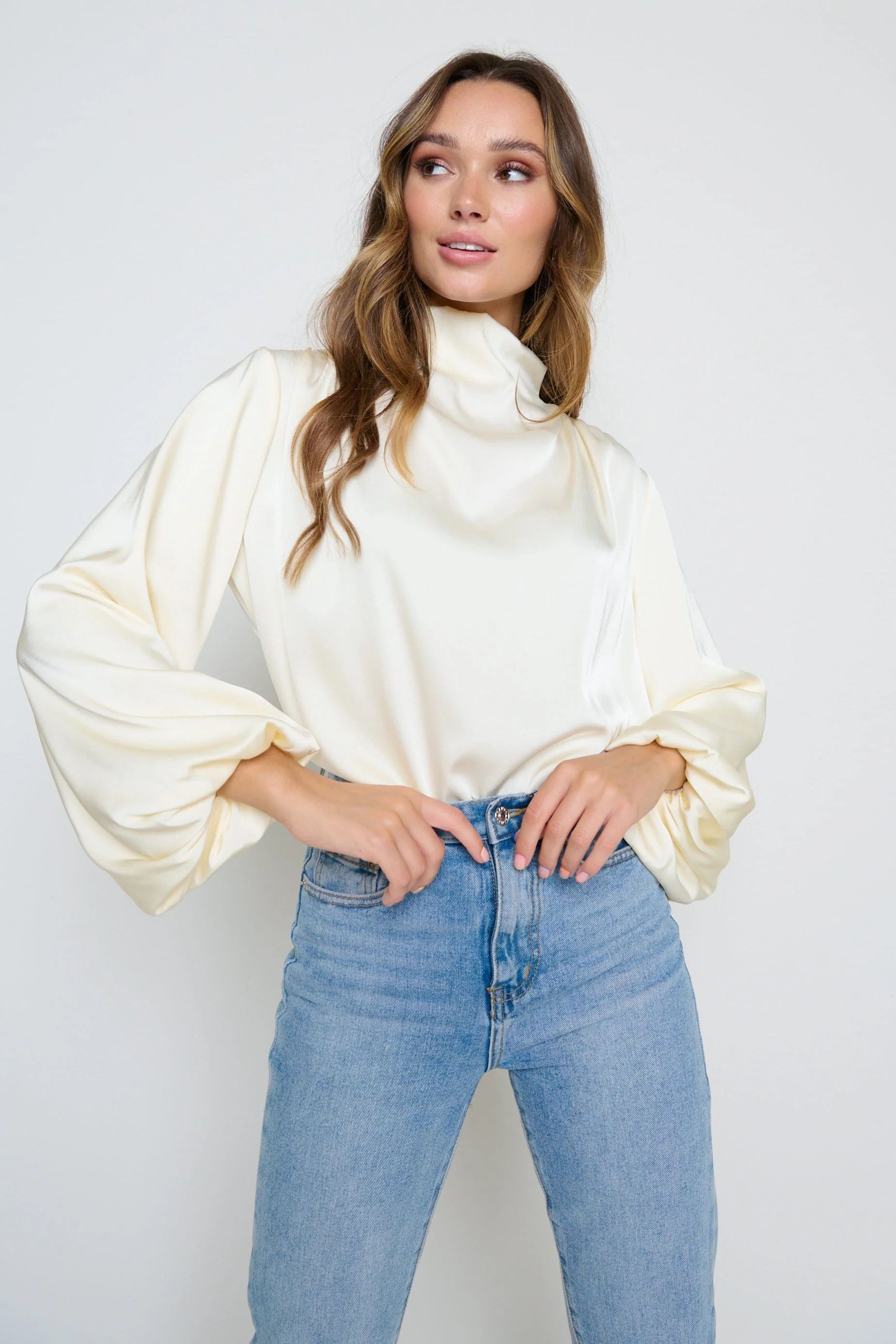 Tate Cowl Neck Pleated Blouse | Pretty Lavish (UK)